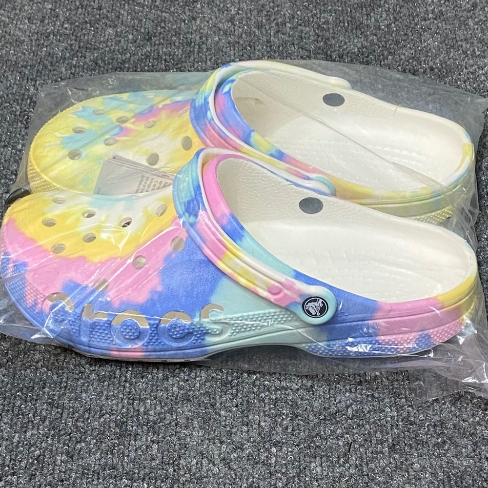 Crocs Baya Tie Dye Clog Sandals Multi Color Men's Size M13 US 13‎ Shoes New